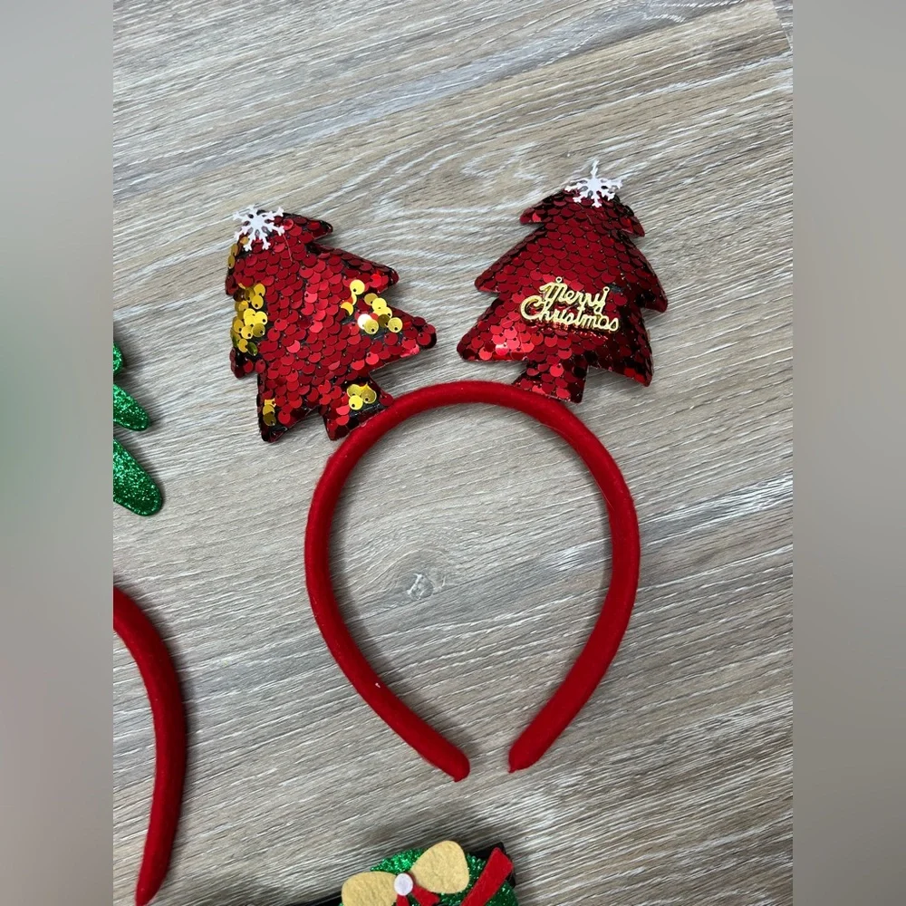 Brand new- 2 Holiday Headbands & 1 Pair of Glasses